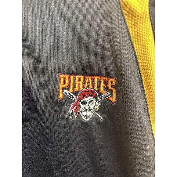 Antigua Polo Golf Shirt Men’s XL Pittsburgh Pirates Logo Black Yellow - Picture 2 of 7